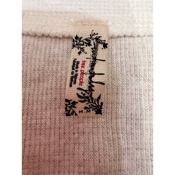 Intimately by Free People Dylan Long Sleeve Thermal Bodysuit White Womens M NWOT - Picture 5 of 7